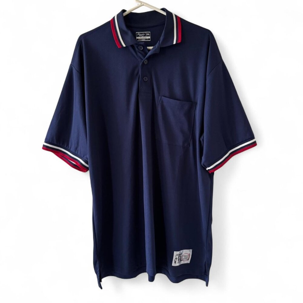 Honig’s Baseball Umpire Men's 2XL Navy Blue Short Sleeve Polo Shirt